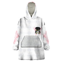 Warning My Mouth Messy Bun Wearable Blanket Hoodie - Wonder Print Shop