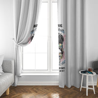 Warning My Mouth Messy Bun Window Curtain - Wonder Print Shop