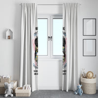 Warning My Mouth Messy Bun Window Curtain - Wonder Print Shop