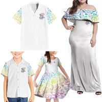 I Try To Avoid Drama Sugar Skull Colorful Family Matching Off Shoulder Maxi Dress and Hawaiian Shirt - Wonder Print Shop