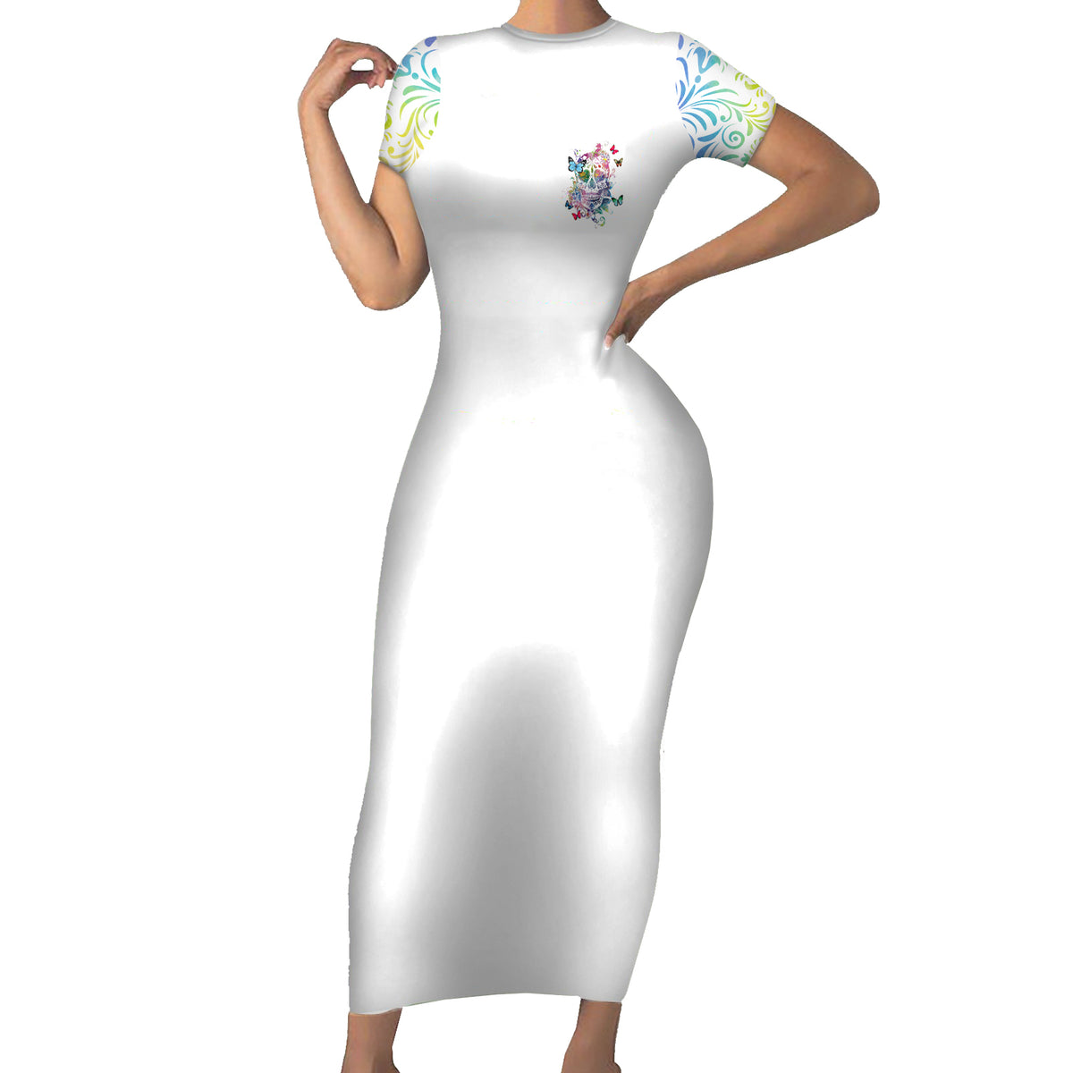 I Try To Avoid Drama Sugar Skull Colorful Family Matching Short Sleeve Bodycon Dress and Hawaiian Shirt - Wonder Print Shop