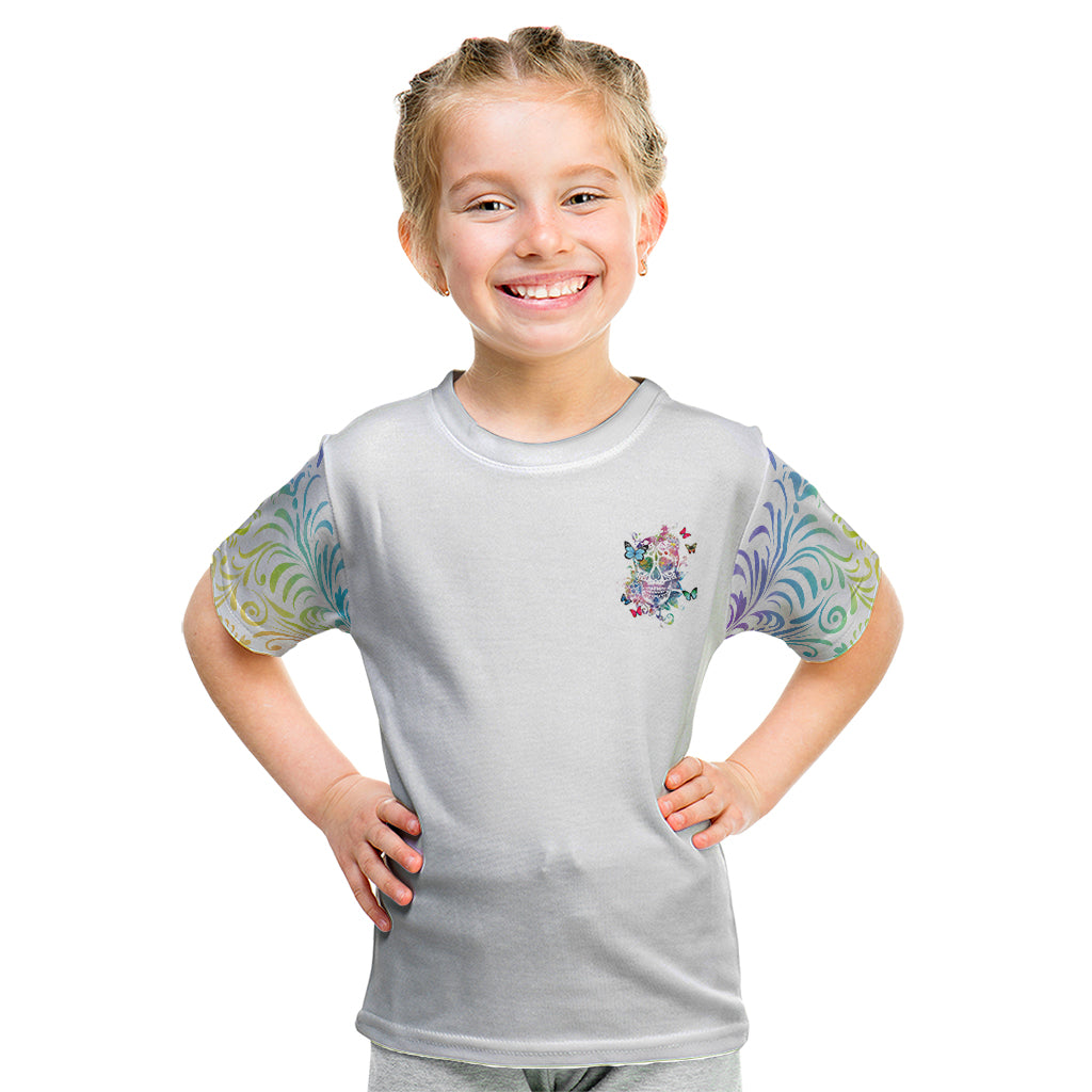I Try To Avoid Drama Sugar Skull Colorful Kid T Shirt - Wonder Print Shop