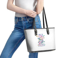 I Try To Avoid Drama Sugar Skull Colorful Leather Tote Bag - Wonder Print Shop