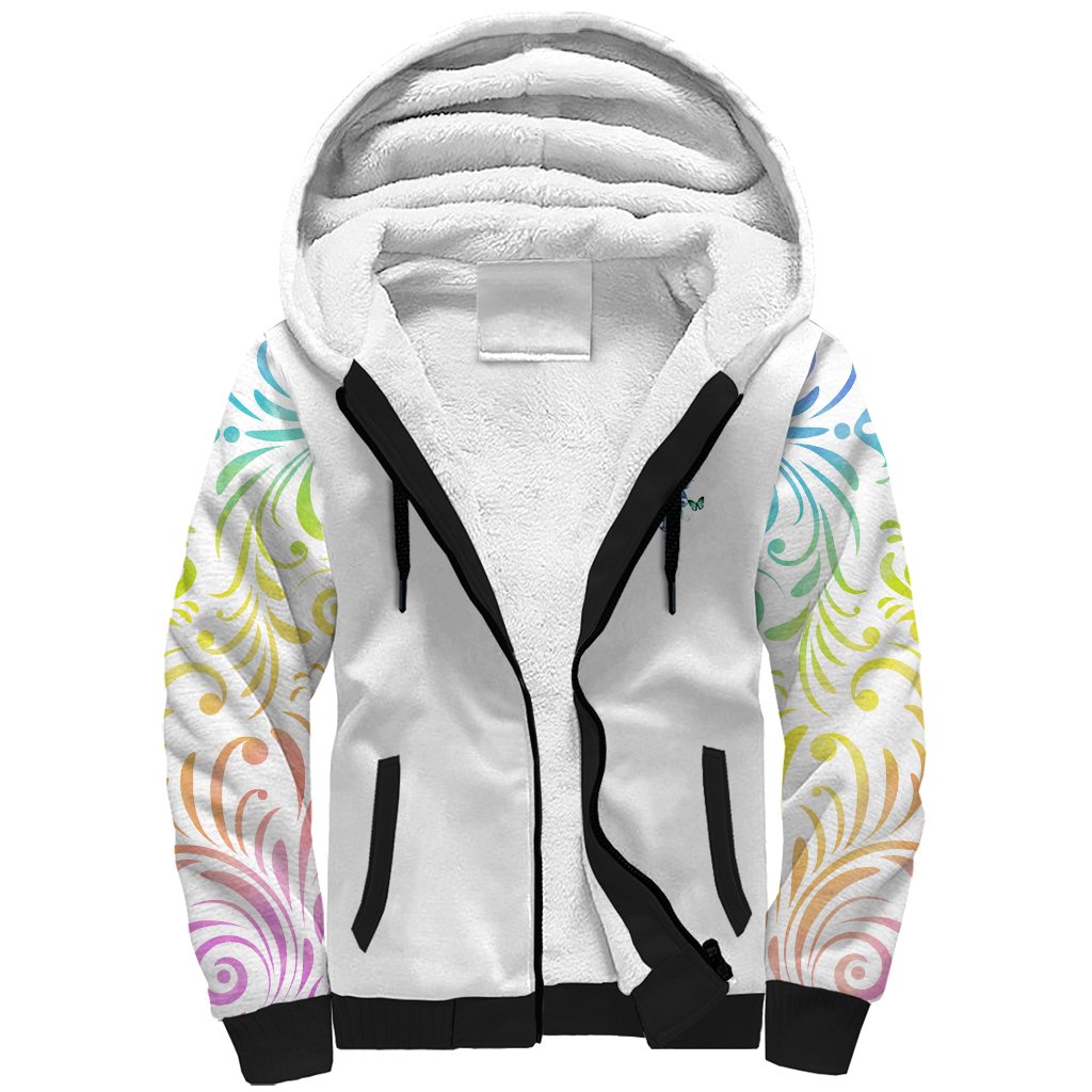 I Try To Avoid Drama Sugar Skull Colorful Sherpa Hoodie - Wonder Print Shop