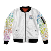 I Try To Avoid Drama Sugar Skull Colorful Sleeve Zip Bomber Jacket - Wonder Print Shop