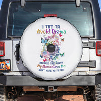 I Try To Avoid Drama Sugar Skull Colorful Spare Tire Cover - Wonder Print Shop