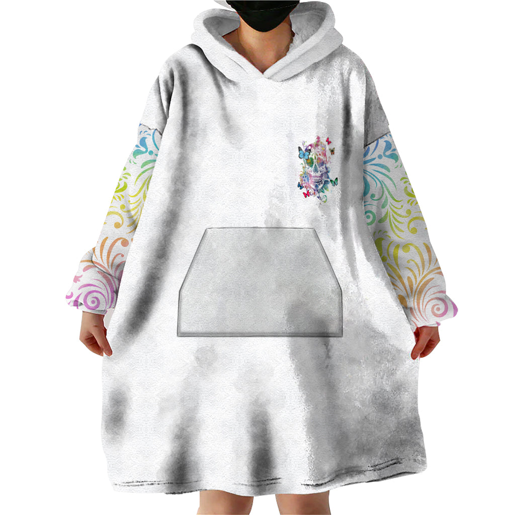 I Try To Avoid Drama Sugar Skull Colorful Wearable Blanket Hoodie - Wonder Print Shop