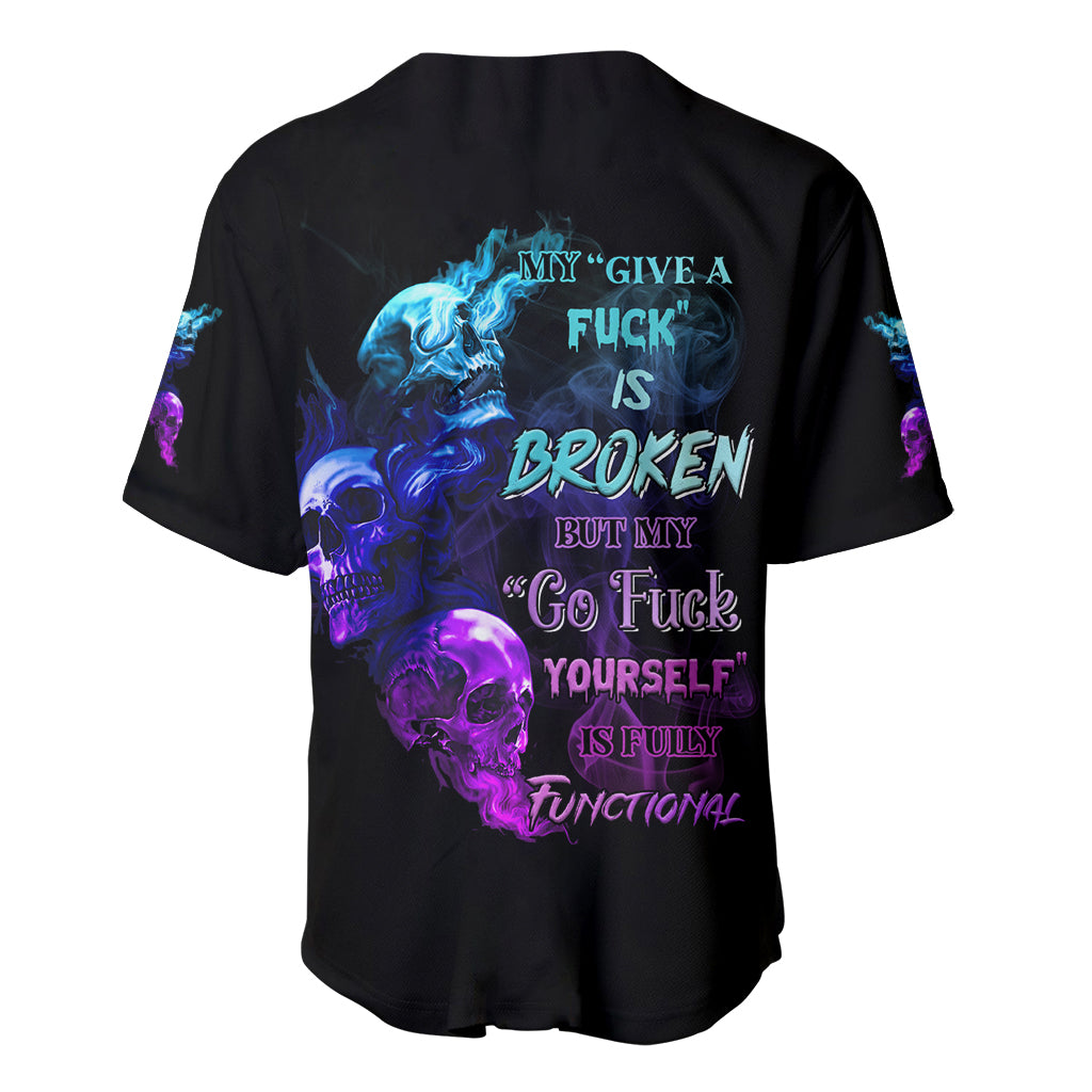 My Give A F Is Broken All Baseball Jersey - Wonder Print Shop