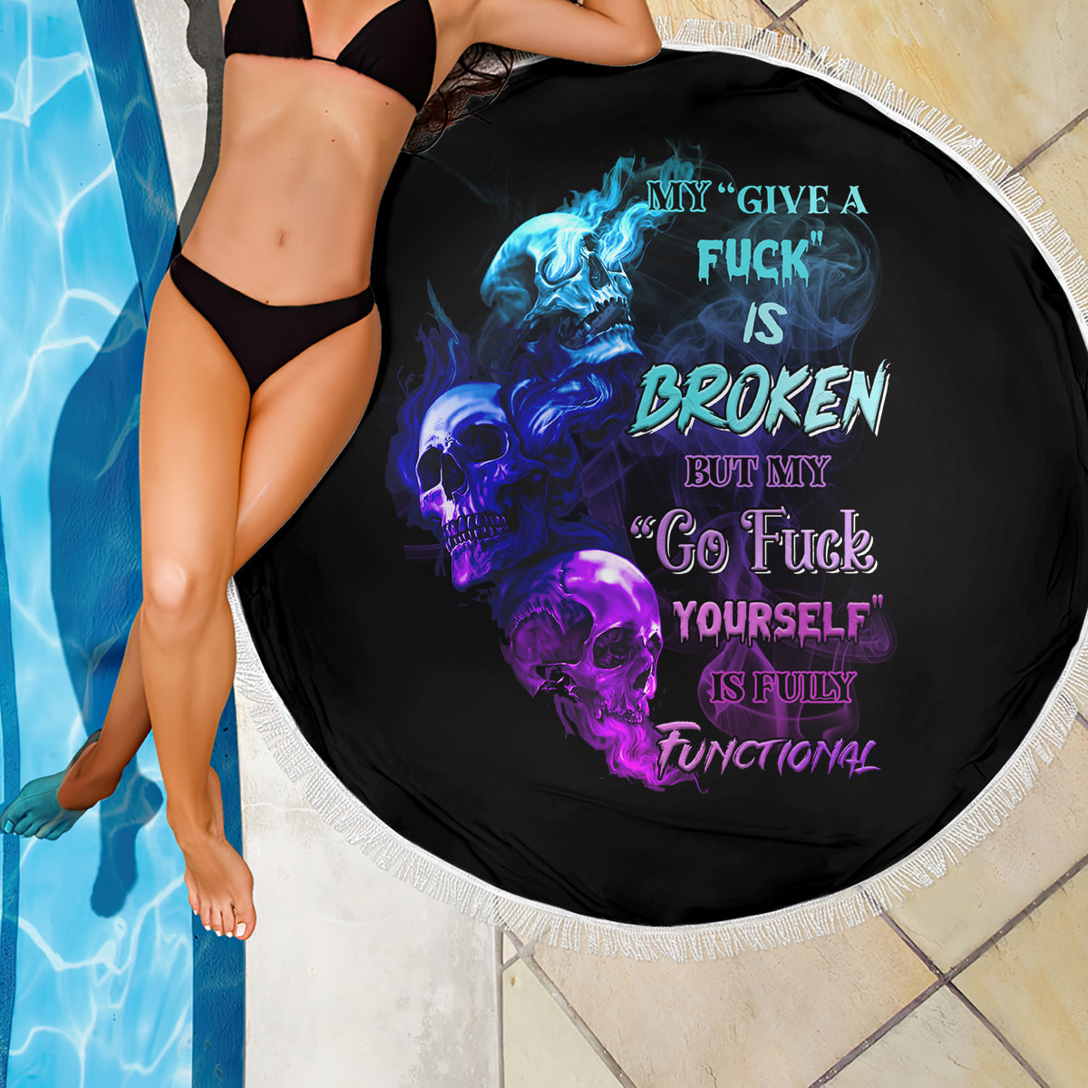 My Give A F Is Broken All Beach Blanket - Wonder Print Shop