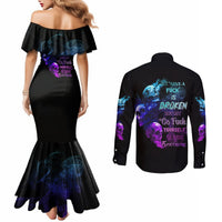 my-give-a-f-is-broken-all-couples-matching-mermaid-dress-and-long-sleeve-button-shirt
