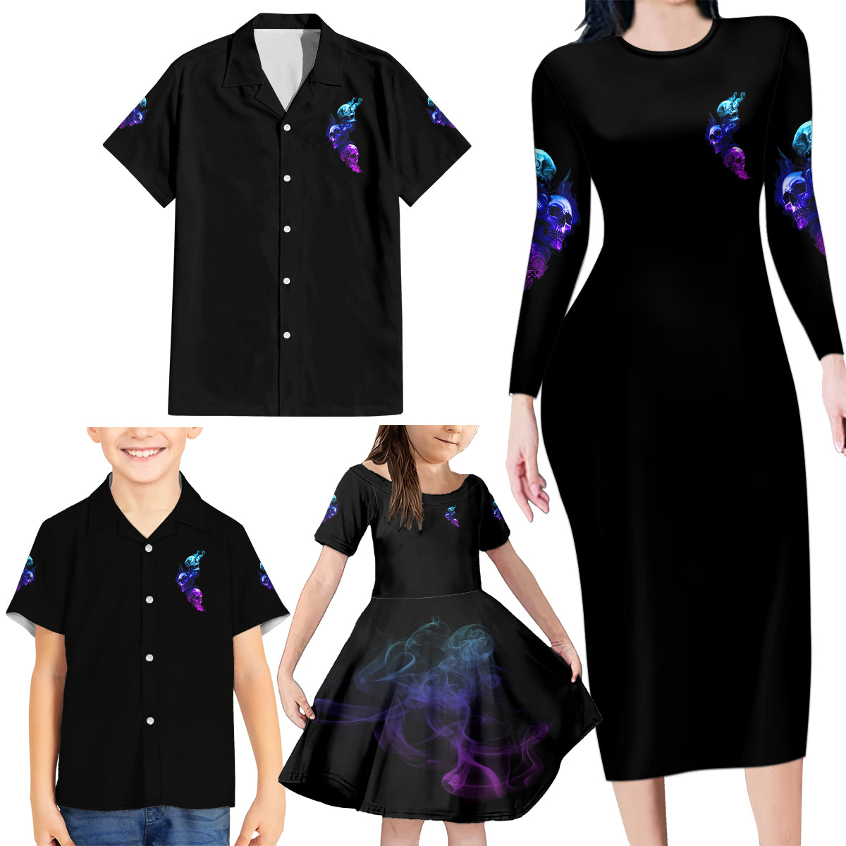 My Give A F Is Broken All Family Matching Long Sleeve Bodycon Dress and Hawaiian Shirt - Wonder Print Shop