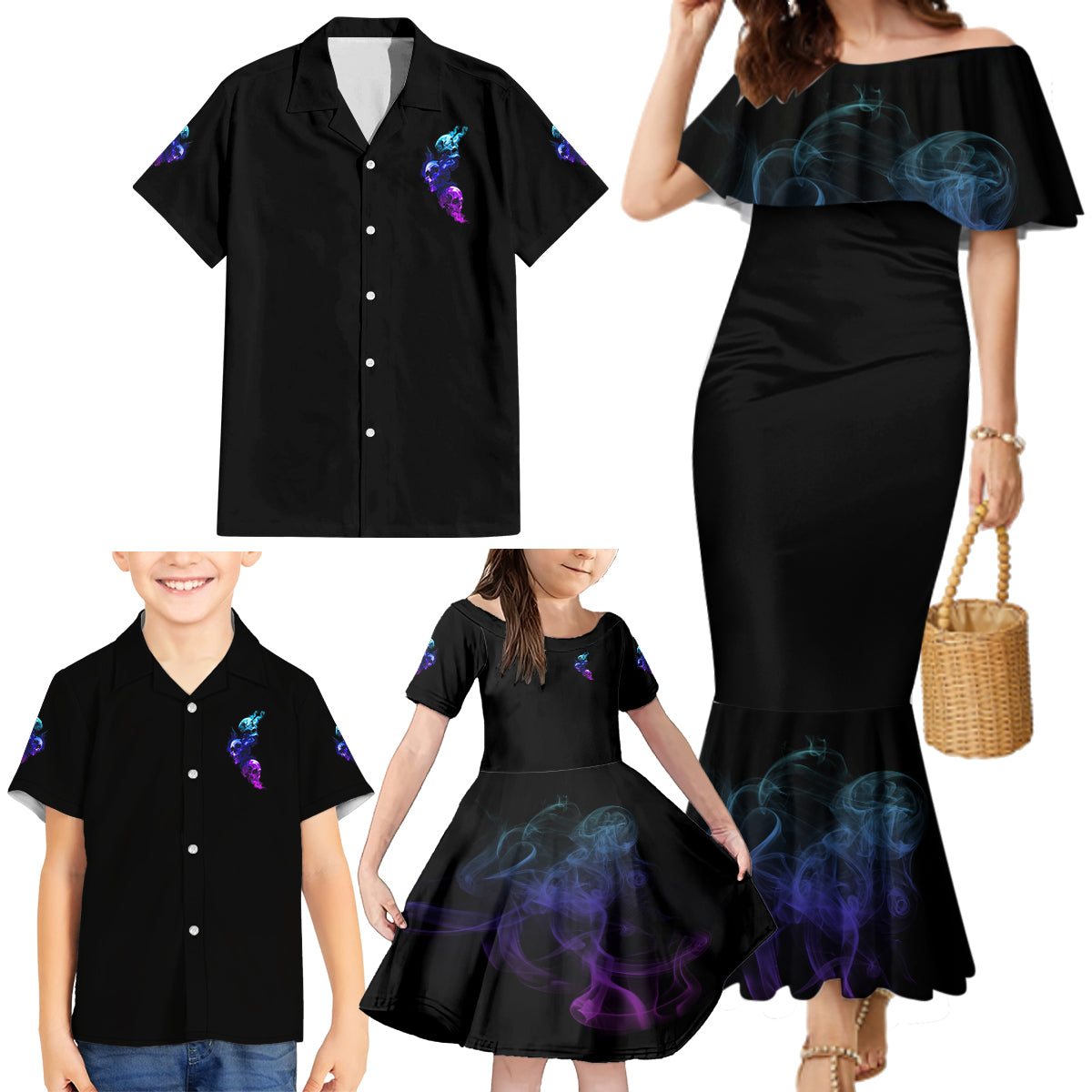 My Give A F Is Broken All Family Matching Mermaid Dress and Hawaiian Shirt - Wonder Print Shop