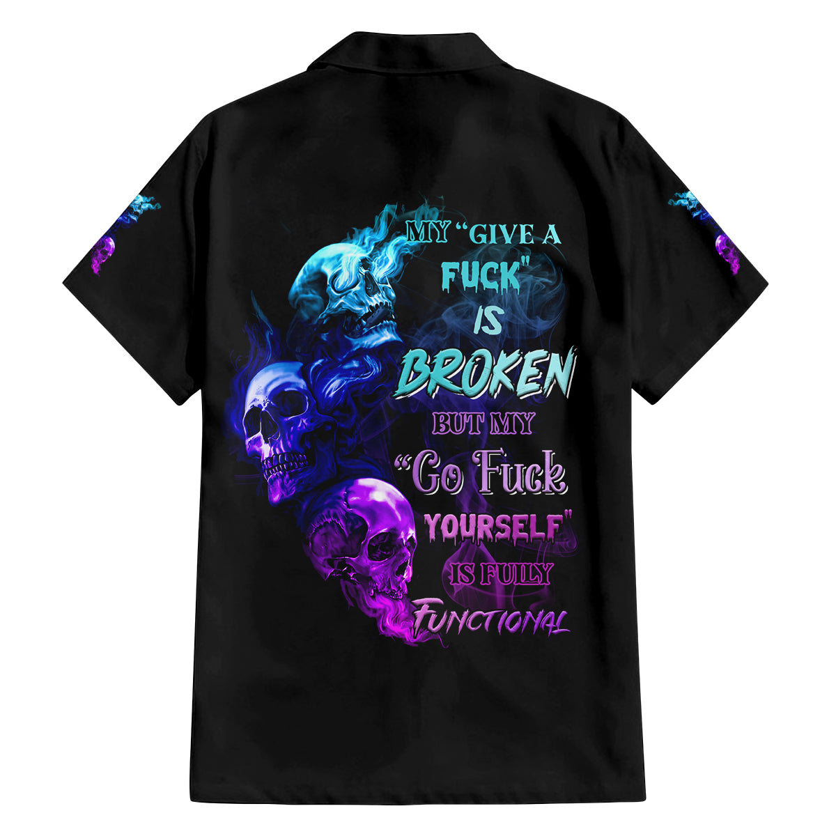 My Give A F Is Broken All Family Matching Off Shoulder Long Sleeve Dress and Hawaiian Shirt - Wonder Print Shop