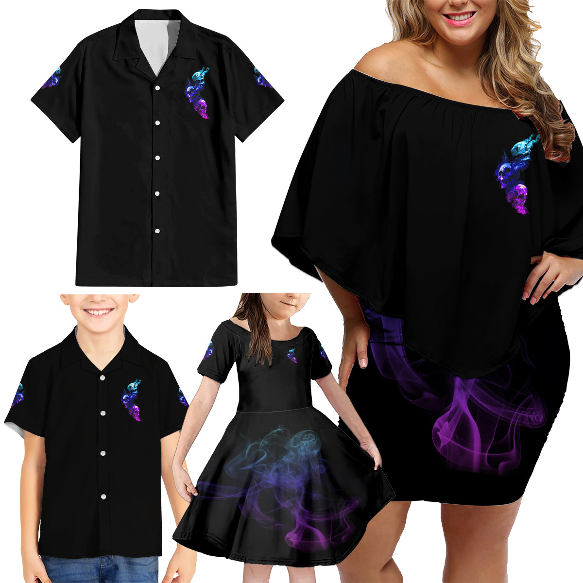 My Give A F Is Broken All Family Matching Off Shoulder Short Dress and Hawaiian Shirt - Wonder Print Shop