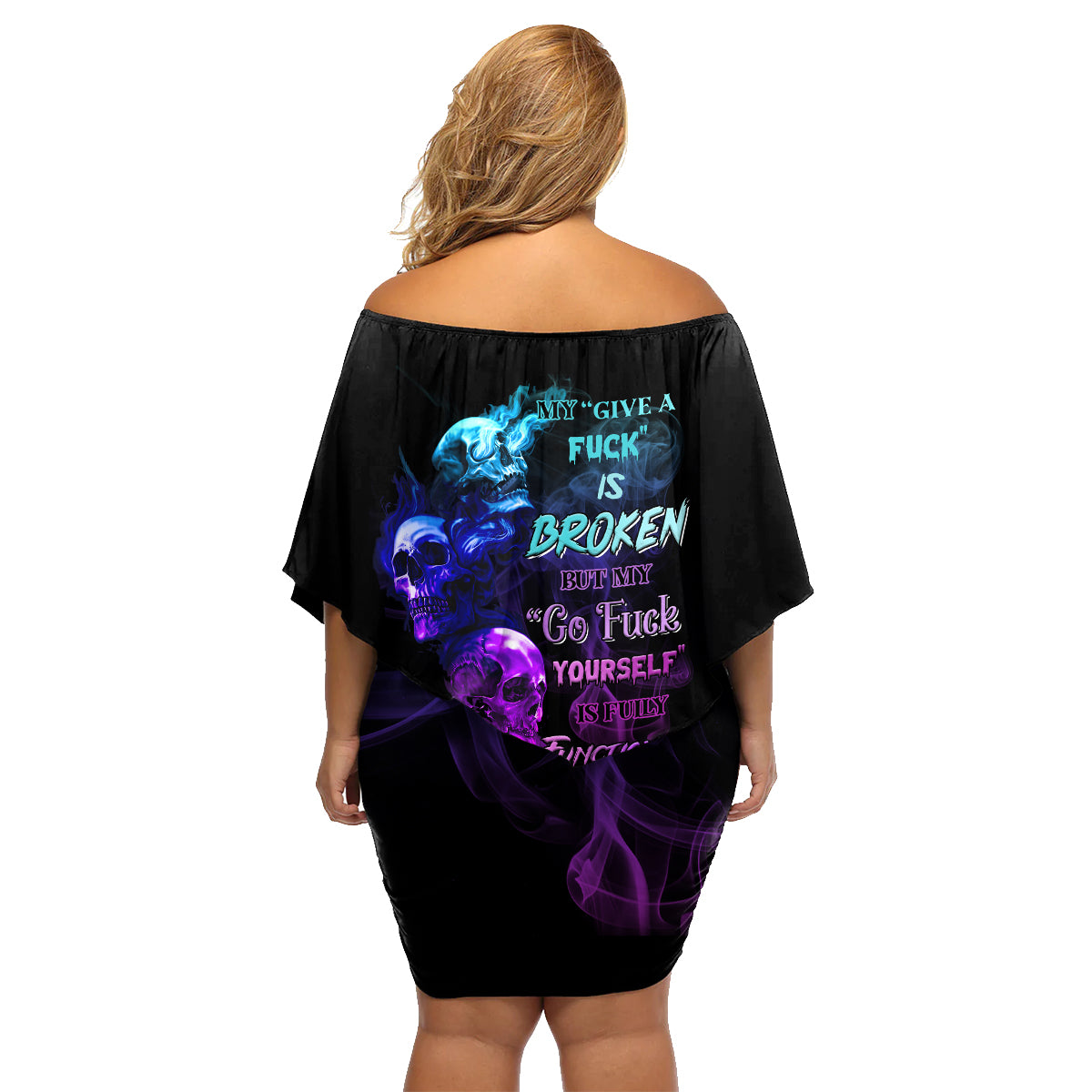 My Give A F Is Broken All Family Matching Off Shoulder Short Dress and Hawaiian Shirt - Wonder Print Shop