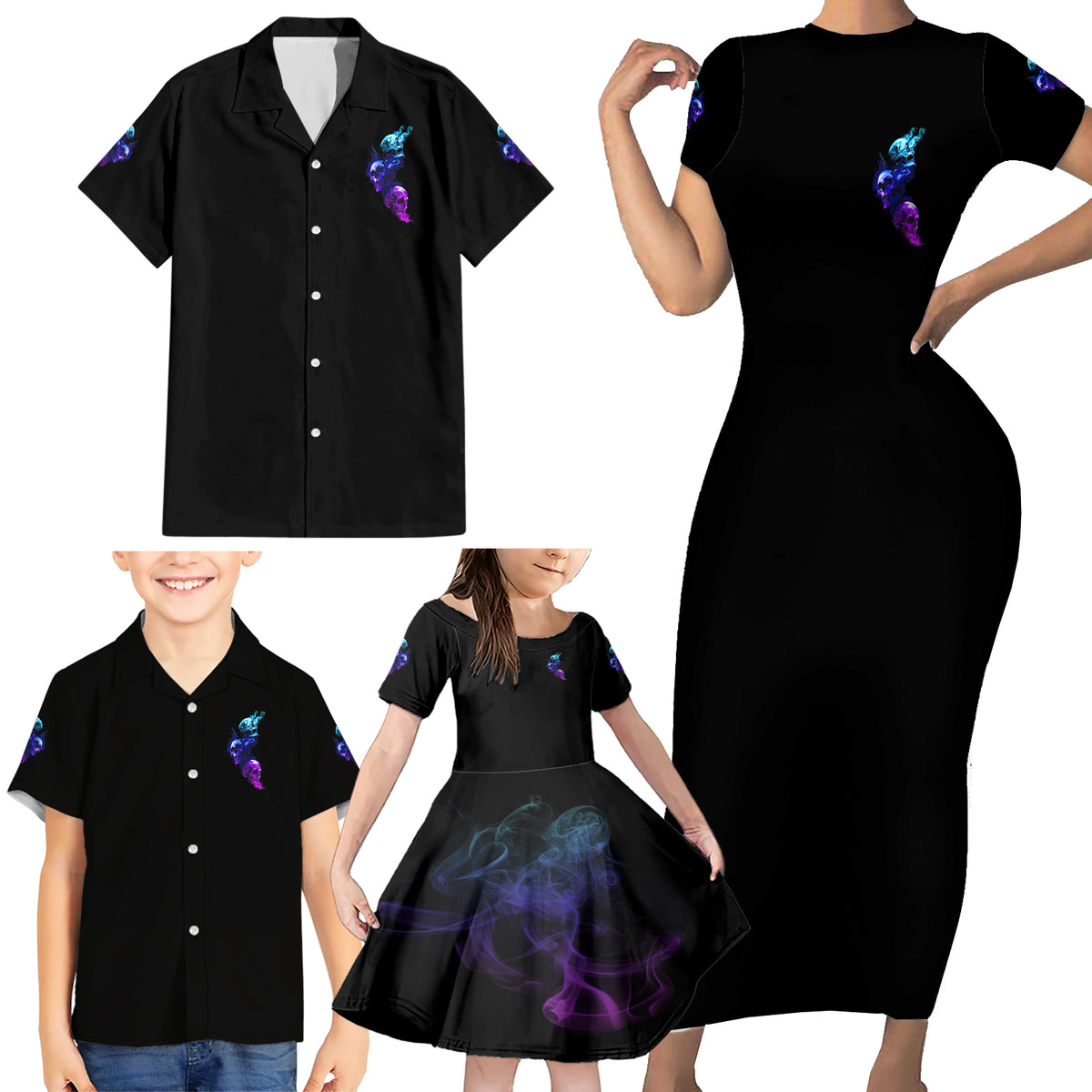 My Give A F Is Broken All Family Matching Short Sleeve Bodycon Dress and Hawaiian Shirt - Wonder Print Shop