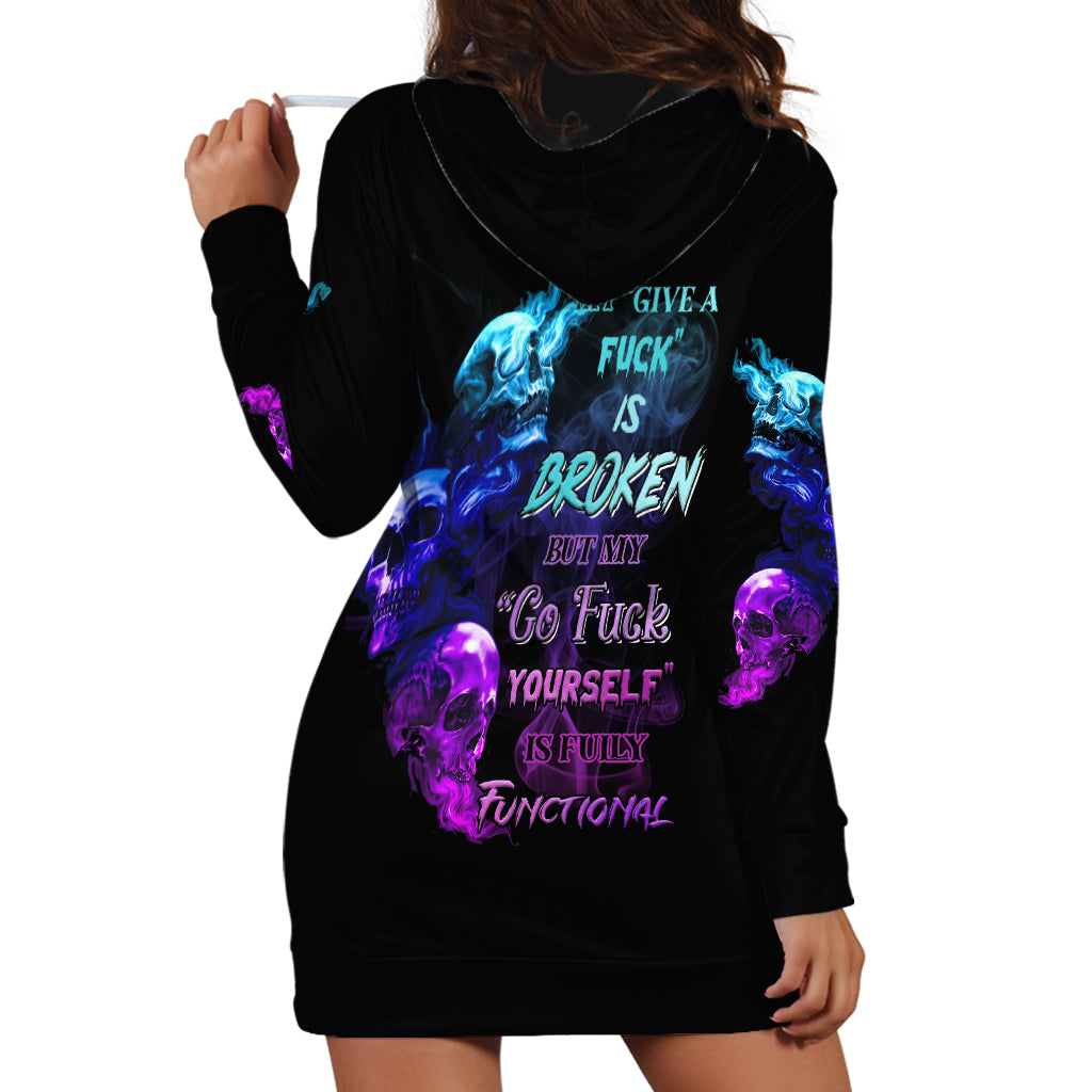 My Give A F Is Broken All Hoodie Dress - Wonder Print Shop