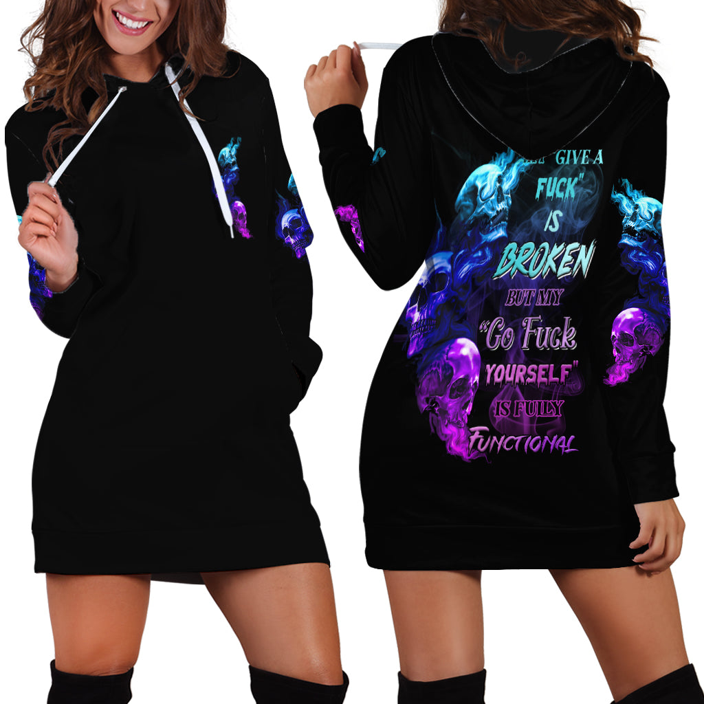 My Give A F Is Broken All Hoodie Dress - Wonder Print Shop
