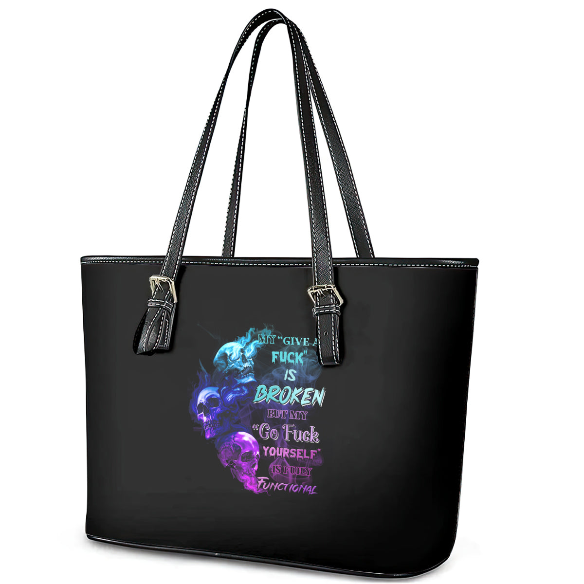 My Give A F Is Broken All Leather Tote Bag - Wonder Print Shop