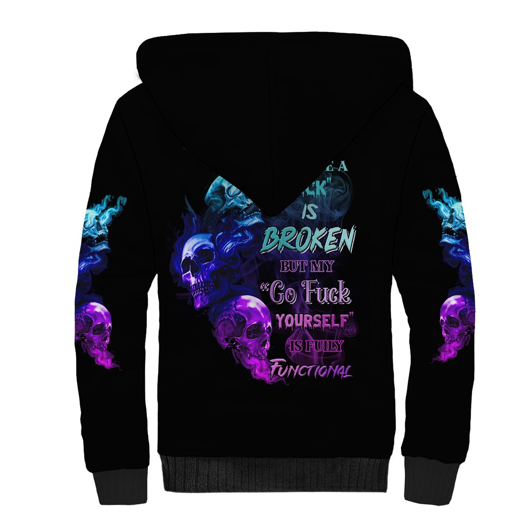 My Give A F Is Broken All Sherpa Hoodie - Wonder Print Shop