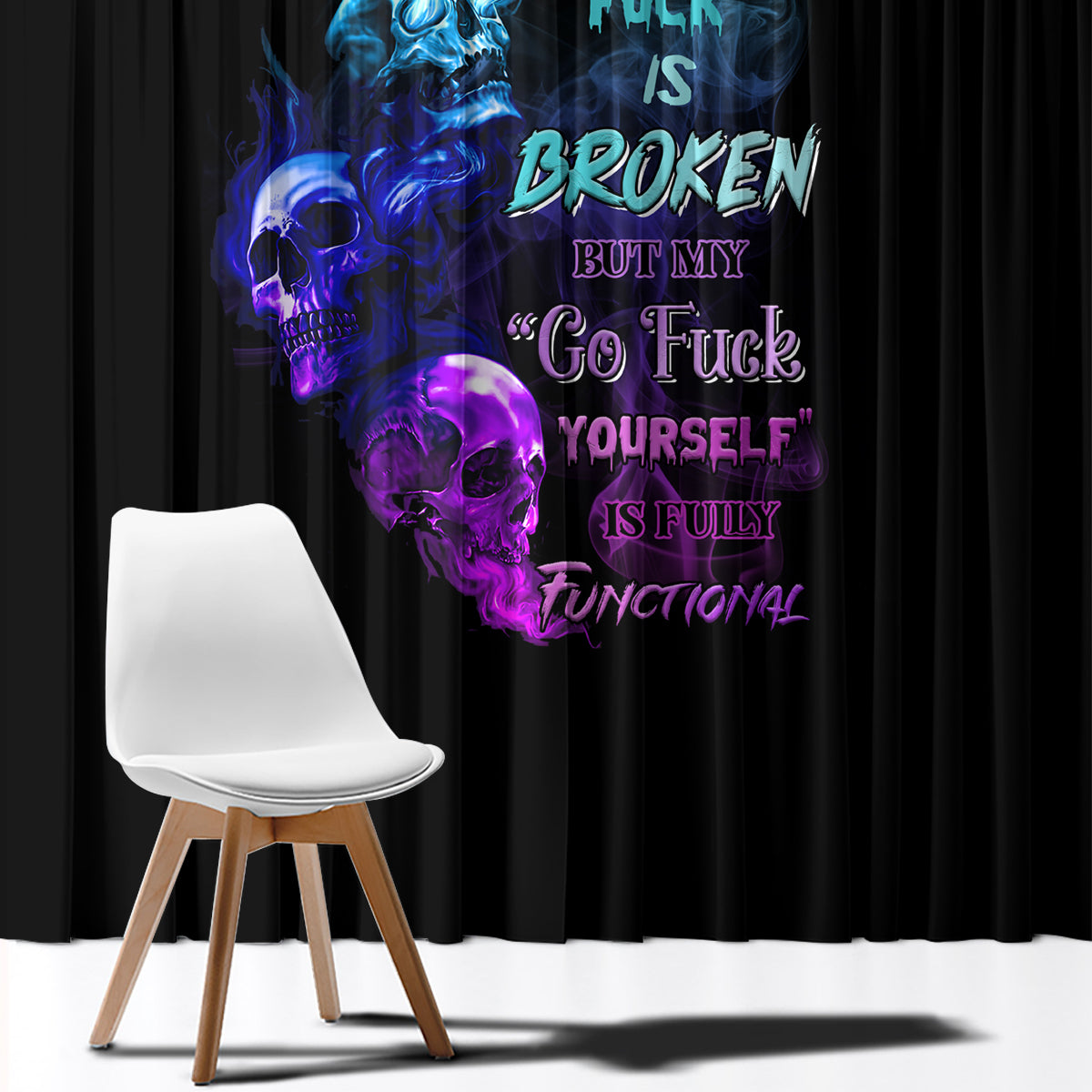 My Give A F Is Broken All Window Curtain - Wonder Print Shop