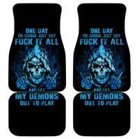 My Demons Out To Play Skull Car Mats - Wonder Print Shop
