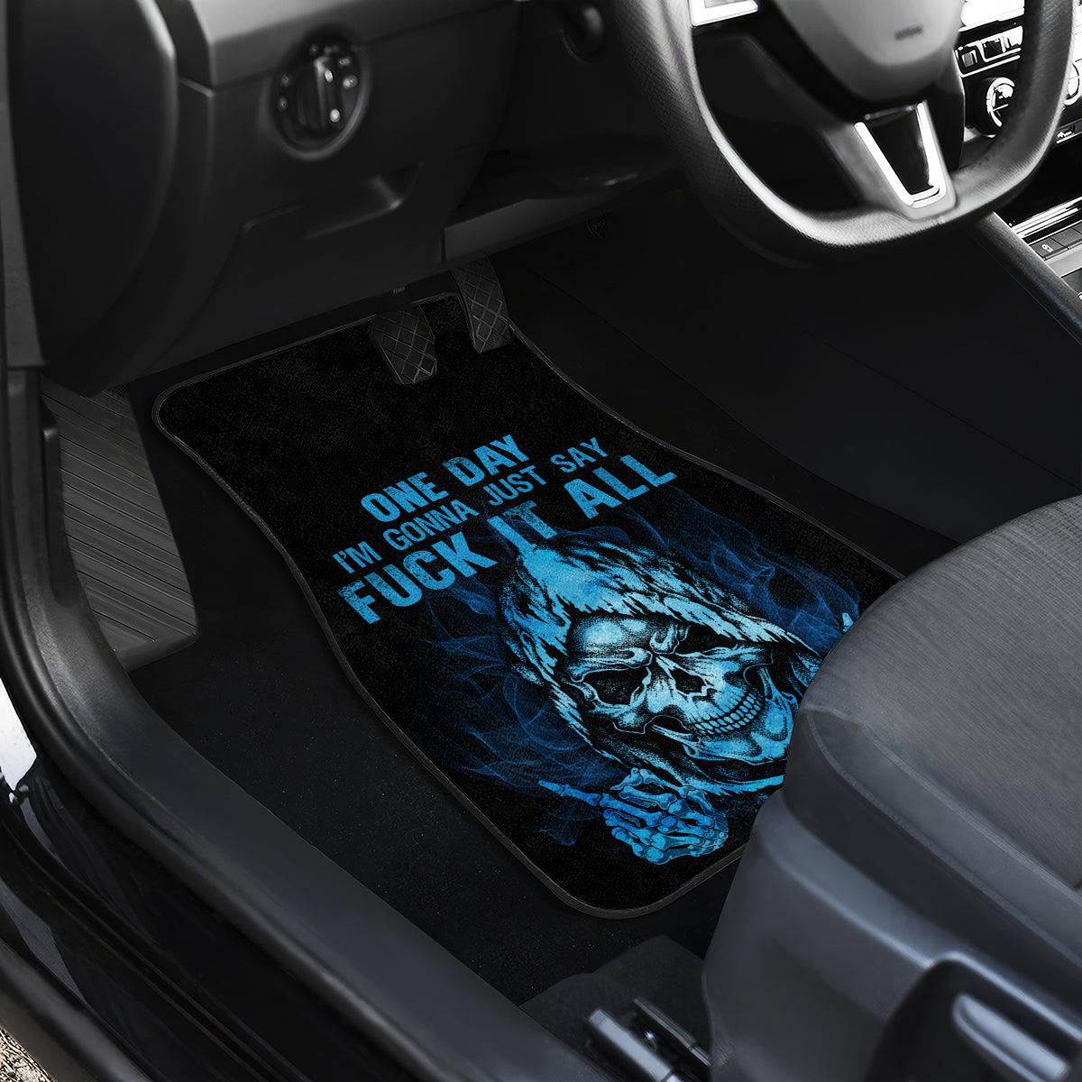 My Demons Out To Play Skull Car Mats - Wonder Print Shop