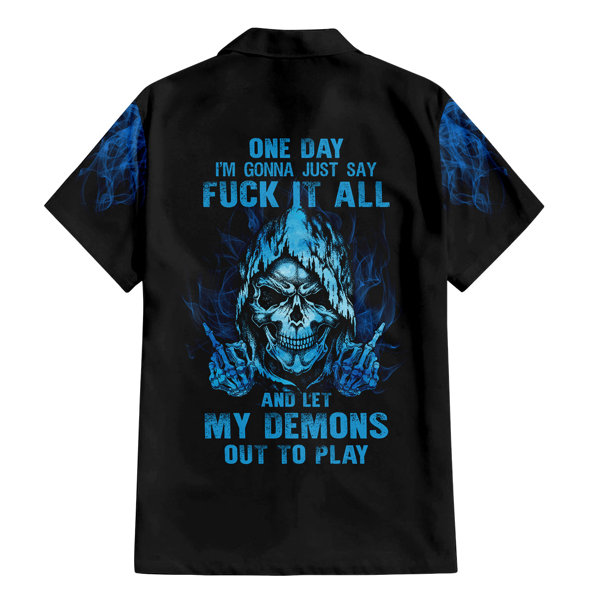 My Demons Out To Play Skull Family Matching Mermaid Dress and Hawaiian Shirt - Wonder Print Shop