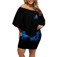 My Demons Out To Play Skull Family Matching Off Shoulder Short Dress and Hawaiian Shirt - Wonder Print Shop