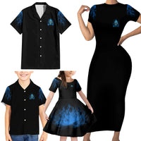 My Demons Out To Play Skull Family Matching Short Sleeve Bodycon Dress and Hawaiian Shirt - Wonder Print Shop