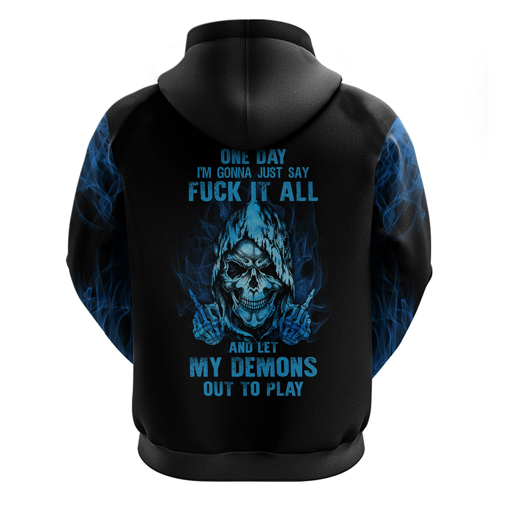 My Demons Out To Play Skull Hoodie - Wonder Print Shop