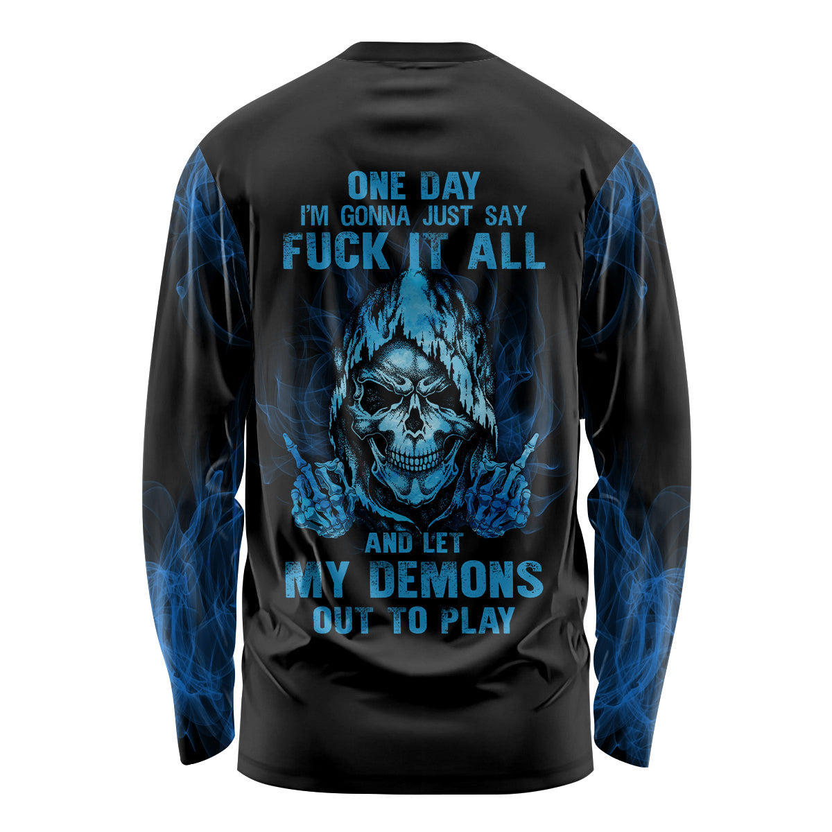 My Demons Out To Play Skull Long Sleeve Shirt - Wonder Print Shop