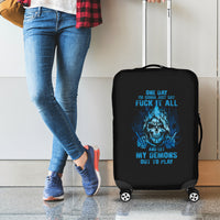 My Demons Out To Play Skull Luggage Cover - Wonder Print Shop