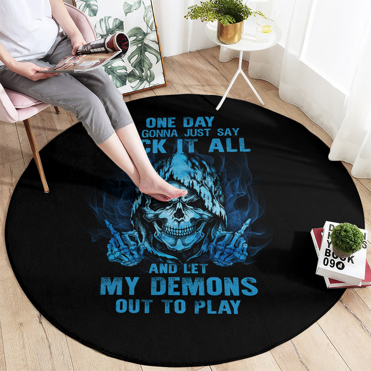 my-demons-out-to-play-skull-round-carpet