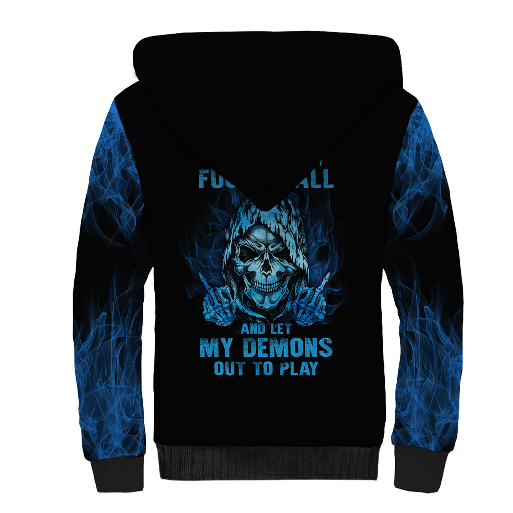 My Demons Out To Play Skull Sherpa Hoodie - Wonder Print Shop