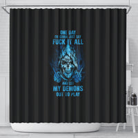 my-demons-out-to-play-skull-shower-curtain