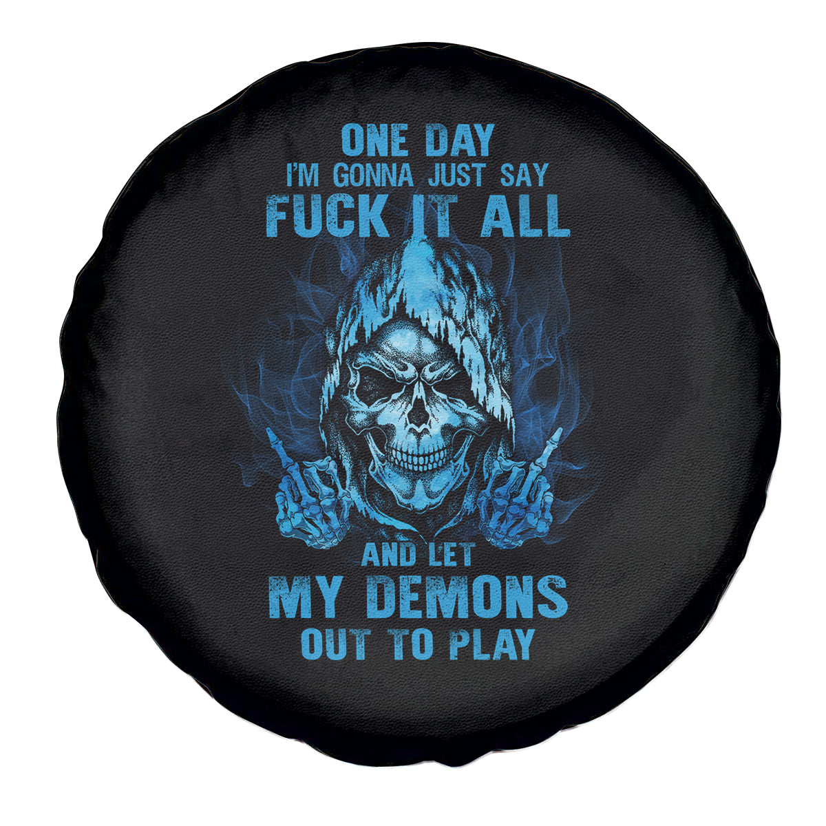 My Demons Out To Play Skull Spare Tire Cover - Wonder Print Shop
