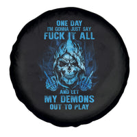 My Demons Out To Play Skull Spare Tire Cover - Wonder Print Shop