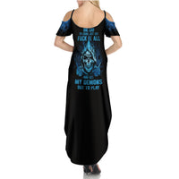 My Demons Out To Play Skull Summer Maxi Dress - Wonder Print Shop