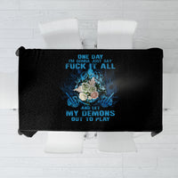 My Demons Out To Play Skull Tablecloth - Wonder Print Shop