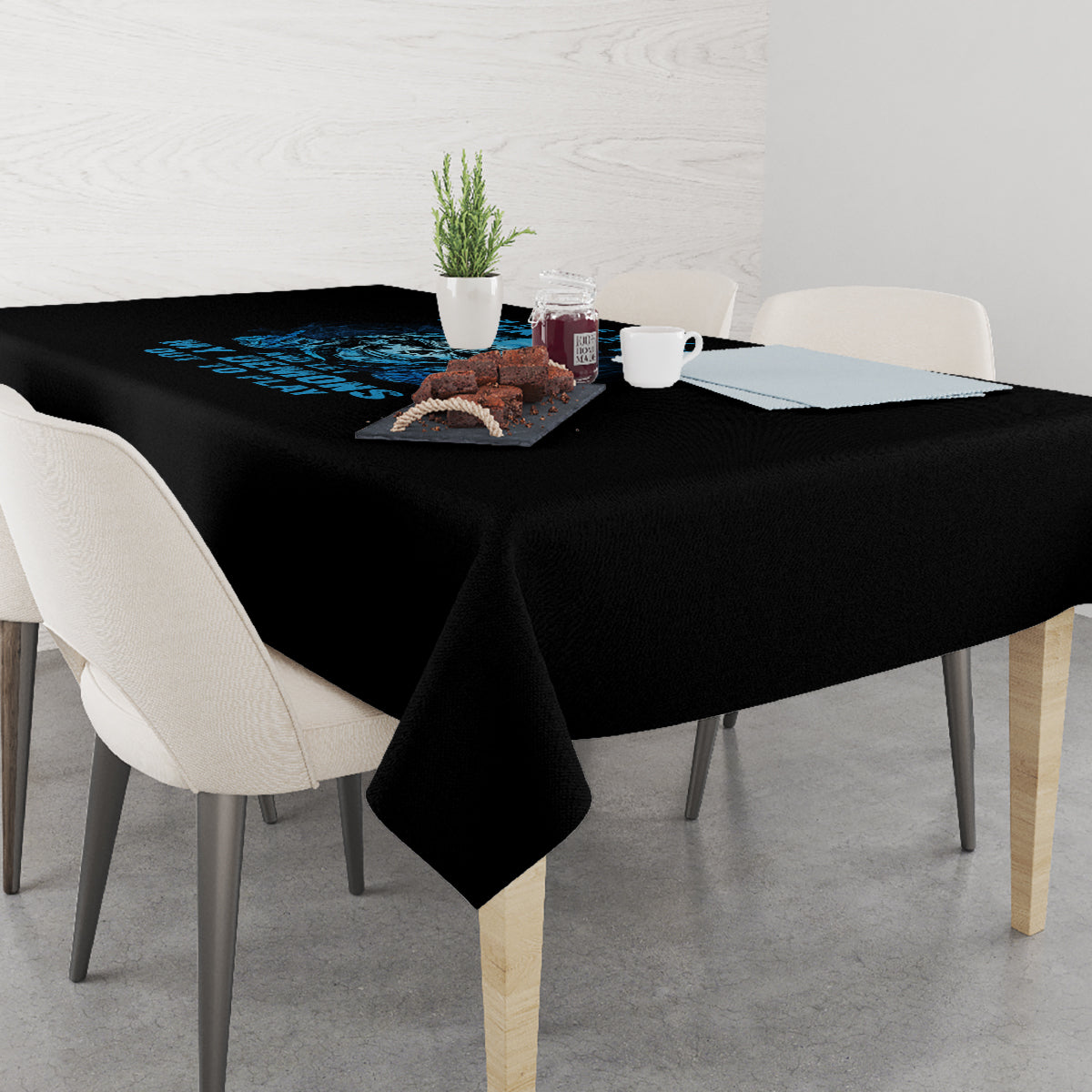 My Demons Out To Play Skull Tablecloth - Wonder Print Shop