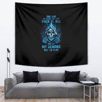 My Demons Out To Play Skull Tapestry - Wonder Print Shop