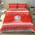 Bahrain Christmas Bedding Set with Pearl Shell Design Red Snowflake Pattern and Holiday Lights - Wonder Print Shop