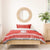 Bahrain Christmas Bedding Set with Pearl Shell Design Red Snowflake Pattern and Holiday Lights - Wonder Print Shop
