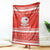 Bahrain Christmas Blanket with Pearl Shell Design Red Snowflake Pattern and Holiday Lights - Wonder Print Shop