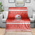 Bahrain Christmas Blanket with Pearl Shell Design Red Snowflake Pattern and Holiday Lights - Wonder Print Shop