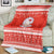 Bahrain Christmas Blanket with Pearl Shell Design Red Snowflake Pattern and Holiday Lights - Wonder Print Shop