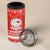 Bahrain Christmas 4 in 1 Can Cooler Tumbler with Pearl Shell Design Red Snowflake Pattern and Holiday Lights - Wonder Print Shop