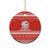 Bahrain Christmas Ceramic Ornament with Pearl Shell Design Red Snowflake Pattern and Holiday Lights - Wonder Print Shop