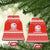Bahrain Christmas Ceramic Ornament with Pearl Shell Design Red Snowflake Pattern and Holiday Lights - Wonder Print Shop